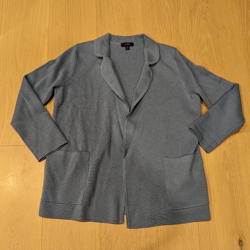 Women's Dusty Blue sweater blazer